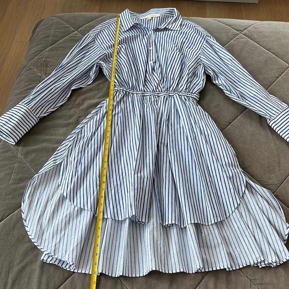 By Any Other Name Long Sleeve Blue & White Striped Midi Shirt Dress Size XL - Picture 14 of 15